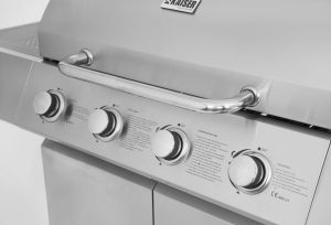 Ψησταριά KAISER PROFI E20B50B24-SB Υγραερίου BBQ με 4 Καυστήρες και 1 Πλαινή Εστία - Image 3