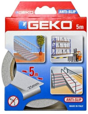 Αντιολισθητική ταινία λευκη 2,5cmX5m GEKO