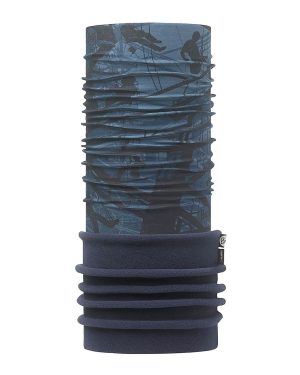 Μαντήλι Polar Vertical Navy με Fleece BUFF