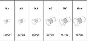 Πριτσίνια Σιδήρου 150τμχ M3 - M10 Yato YT-36481 - Image 4