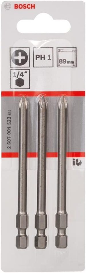 Μύτες Set 3pcs Ph1 89mm Extra Hard Bosch 2607001533