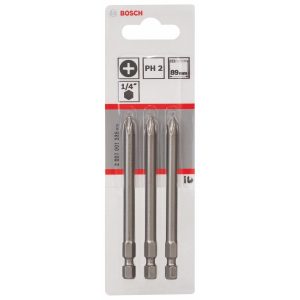 Μύτες Set 3pcs PH2 89mm Bosch 2607001535