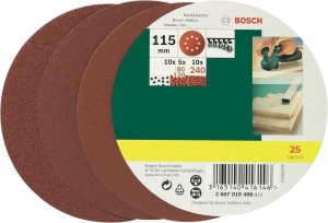 Φύλλα Έκκεντρου Φ115mm 25τεμ. P80/120/240 Bosch 2607019496