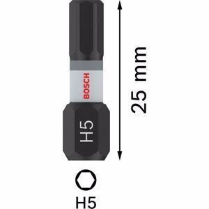 Μύτη PRO Hex, H5, 25 mm, 2 τεμαχίων Bosch 2608522556
