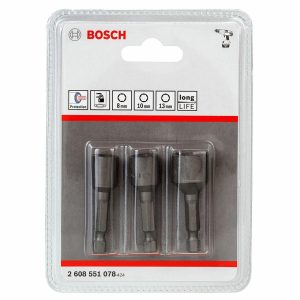 Καρυδάκια Μαγνητικά Σετ 3τμχ 8/10/13mm 1/4" BOSCH 2608551078