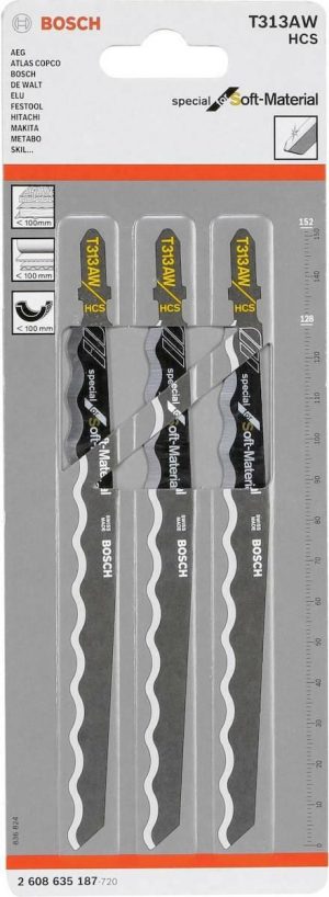 Λάμα για Kοπή Μαλακών Υλικών 152mm Bosch T 1013 AWP 3τεμ. 2608635187