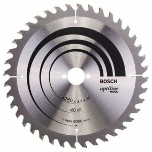 Δίσκος OptiLine 250x30 Z40 Ξύλου Bosch 2608640728