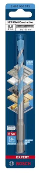 Τρυπάνι Expert HEX-9 Multi Construction 5,5x90x150 mm Bosch 2608900573