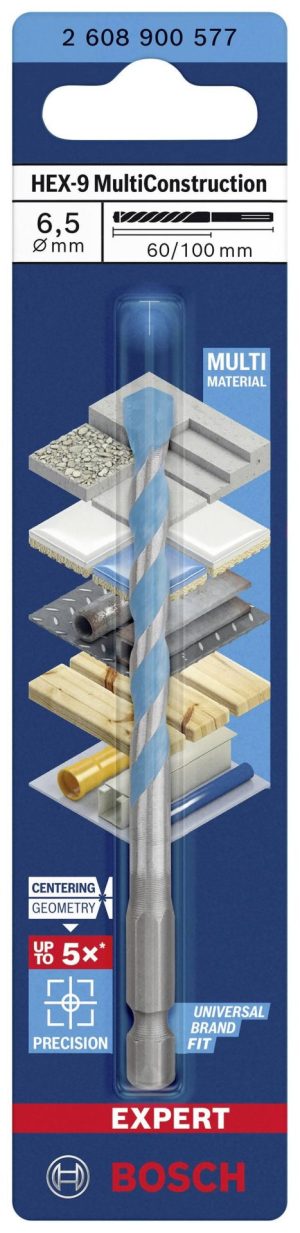 Τρυπάνι Expert HEX-9 Multi Construction 6,5x60x100 mm Bosch 2608900577