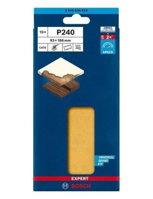 Φύλλα Λείανσης Bosch 093Χ186 Κ240 Best for Wood and Paint 10τεμ. C470 Bosch 2608900858
