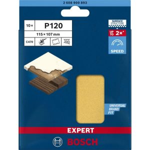 Φυλλά λείανσης C470 Best for Wood and Paint 115x107mm P120 10pcs Bosch 2608900893