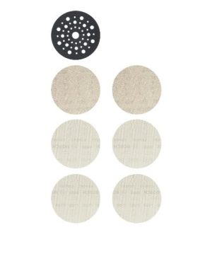 Φύλλα Έκκεντρου 125mm Διάτρητα Ξύλου & 1 Pad για έκκεντρα τριβεία Starter Set M480 6pcs Bosch 2608901202 - Image 3