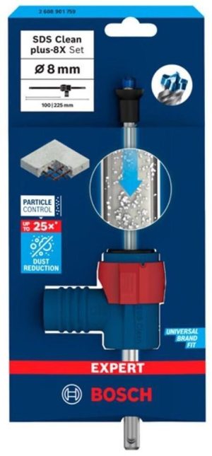 Τρυπάνι με αντάπτορα αναρρόφησης EXPERT SDS Clean plus-8X 8x100x225 Bosch 2608901759