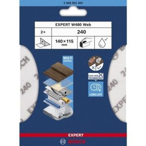 Γυαλόχαρτο χειρός Πλενόμενο ευκαμπτό multi material P240 140x115mm 2pcs Bosch 2608902383