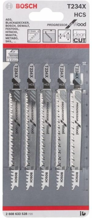 Λάμα για Kαθαρή Kοπή Ξύλου Bosch Τ234Χ 91ΜΜ 5τεμ. 2608633528 - Image 3