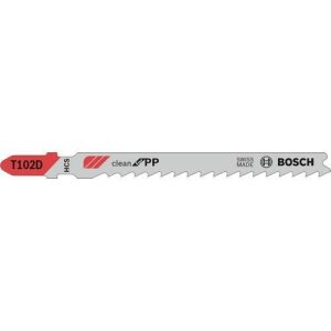 Λάμα για Kαθαρή Kοπή Πλαστικού PE & PP Bosch T102D HCS 5τεμ. 2608667444
