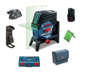 Λέιζερ γραμμών Bosch GCL 2-50CG Professional Πρασινή Δέσμη με Βάση Στήριξης RM2 σε L-Boxx (1x2.0Ah) 0601066H00