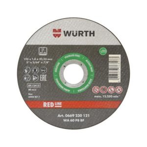 Δίσκος Κοπής Σιδήρου - Inox 125mm x 1mm 1τεμ. Wurth 0669230121