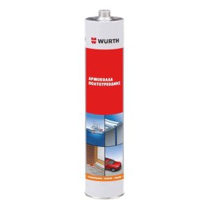 Αρμόκολλα Πολυουρεθάνης PU Marine Ναυτιλίας Γενικής Χρήσης Χωρίς Σιλικόνη 310ml - Μαύρο Wurth 08932933 - Image 1