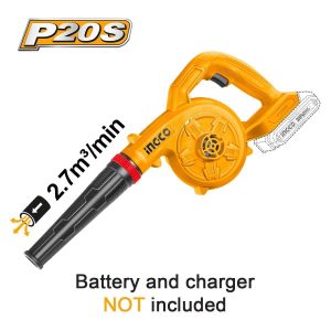 Φυσητήρας Μπαταρίας 20V Li-Ion SOLO (χωρίς μπαταρία και φορτιστή) Ingco CABLI20028