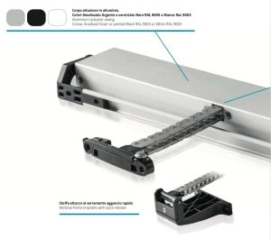 Ηλεκτρικό μοτέρ καδένας ασημί 220V-300Nm-100/200/300/400mm για παράθυρα και φεγγίτες Mingardi MicroEvo1 2713804 - Image 3