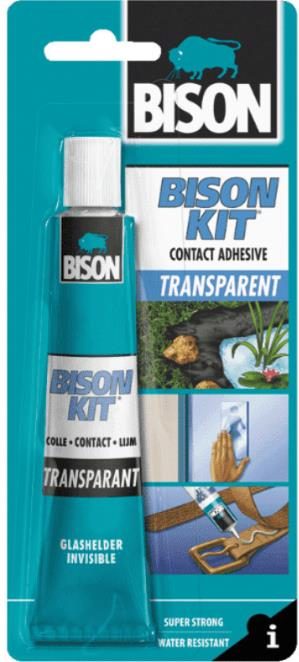 Βενζινόκολλα Διάφανη 50ml Bison Kit 630533