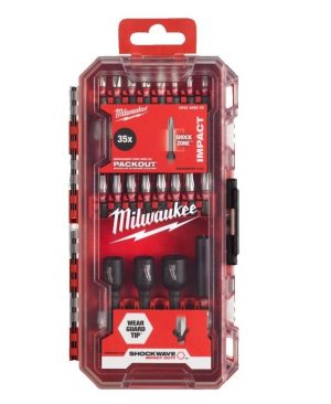 Σετ Μύτες & Καρυδάκια Milwaukee ShockWave 35 Τεμαχίων 4932492003
