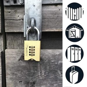 Λουκέτο μπρούτζινο 50mm με συνδυασμό Masterlock 651EURD - Image 4