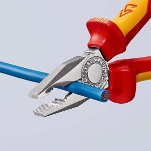 Πένσα Ίσια Ηλεκτρολόγου με μόνωση Μήκους 160mm Knipex 0306160 - Image 3