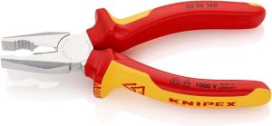 Πένσα Ίσια Ηλεκτρολόγου με μόνωση Μήκους 160mm Knipex 0306160 - Image 4