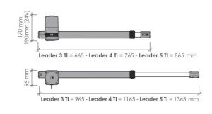 Set Μηχανισμός για Γκαραζόπορτες δίφυλλες 250kg/3,5m PROTECO LEADER 5 (2 μοτέρ + πλακέτα + 2 κοντρόλ ) - Image 3