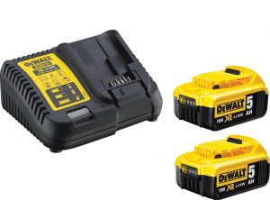 Φορτιστής 10.8V-18V LiIon με 2 μπαταρίες 18V 5.0Ah Dewalt DCB115P2
