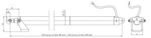 Μοτέρ εμβόλου ηλεκτρικό με βάση ασημί 24V-650Nm-180mm made in ITALY UCS ULYSSES 40759Z - Image 5