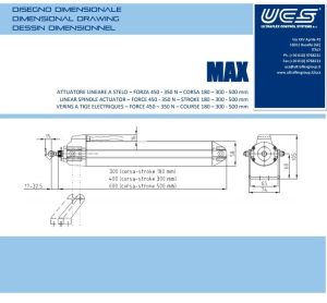 Μοτέρ εμβόλου ηλεκτρικό με βάση ασημί 220V-450Nm-180mm made in ITALY UCS MAX 41325R - Image 4