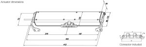 Ηλεκτρικό μοτέρ καδένας Λευκό 220V-300Nm 0 εως 300mm για παράθυρα και φεγγίτες made in Italy UCS STILE R UCS 41560G - Image 3