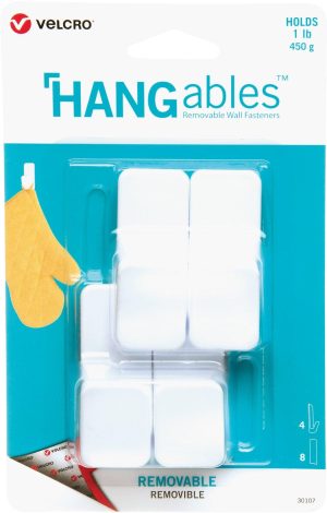 Γάντζος Λευκός 4ps 450gr με Velcro 30107 Hangable Removable