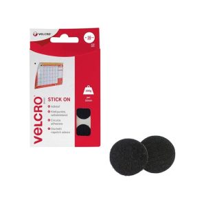 Ταινία αυτοκόλλητη μαύρη Φ16 16pcs Velcro STICK ON 60228