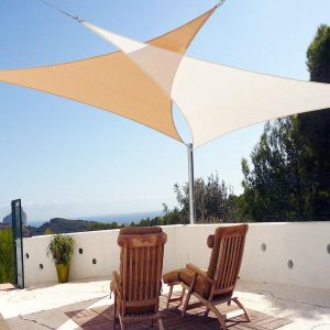 Τρίγωνο πανί σκίασης 230gsm - 3,6 x 3,6 x 3,6m Εκρου