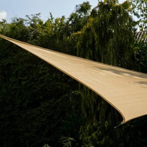 Τρίγωνο πανί σκίασης 230gsm 5,0 x 5,0 x 5,0m Εκρου
