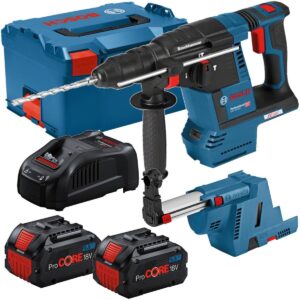 Περιστροφικό Πιστολέτο Μπαταρίας SDS-Plus 18V 2x5,5Ah Με Σύστημα Αναρρόφησης (GDE 18V-16) GBH 18V-26F Bosch 061191000G