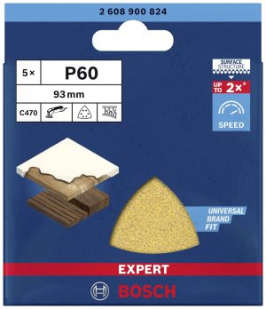 Φύλλα Λείανσης 93mm Ξύλου P60 Best for Wood and Paint 5τεμ.Expert Bosch 2608900824