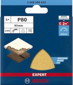 Φύλλα Λείανσης 93mm Ξύλου P80 Best for Wood and Paint 5τεμ.Expert Bosch 2608900825