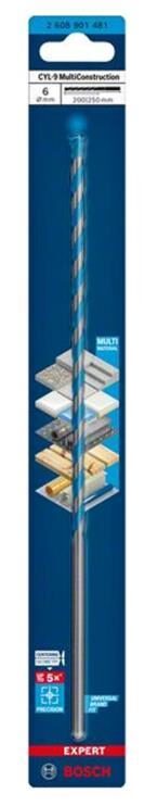 Τρυπάνι Expert Multi Construction 6x200x250 mm Bosch 2608901481