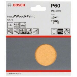 Φύλλα Έκκεντρου 115mm 10τεμ. P60 Bosch 2608605427