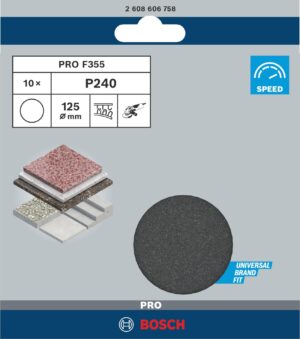 Φύλλα Έκκεντρου 125mm 10τεμ. P240 για Πέτρα Bosch 2608605758