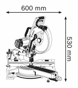 Σταθερό Φαλτσοπρίονο Radial 305mm 1800W Bosch GCM 12 SDE 0601B23100 - Image 5