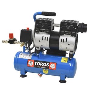 Αεροσυμπιεστής Μονομπλόκ 6lt/1hp OILFREE Brushless & Silent Toros 602086