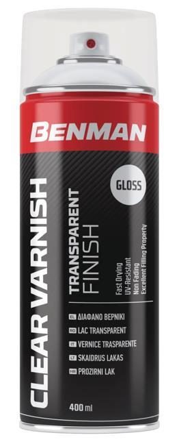 Σπρέι Βερνίκι Clear Varnish με Γυαλιστερό Εφέ Διάφανο 400ml Benman 28530