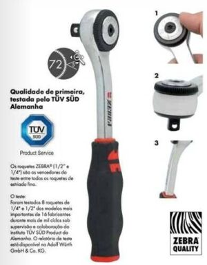 Καστάνια 1/2" 250mm με Εγγύηση εφ' όρου ζωής Zebra Wurth 07120120 - Image 3