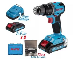 Κρουστικό Δραπανοκατσάβιδο 20V 2×2Ah 50Nm 10Mm Brushless Fixtec FCD20502